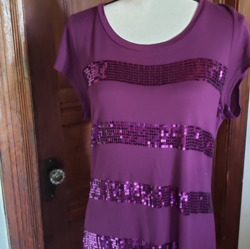 EUC Apt 9 purple 💎 sequined 💎 top
